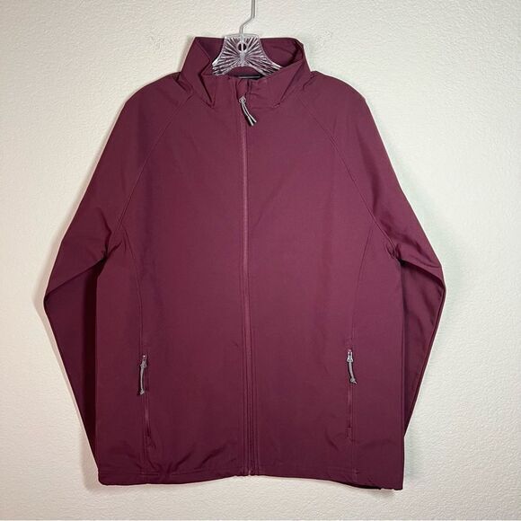 Holloway Adult Burgundy Mock Neck Windbreaker Jacket‎ Womens Medium - Picture 1 of 6
